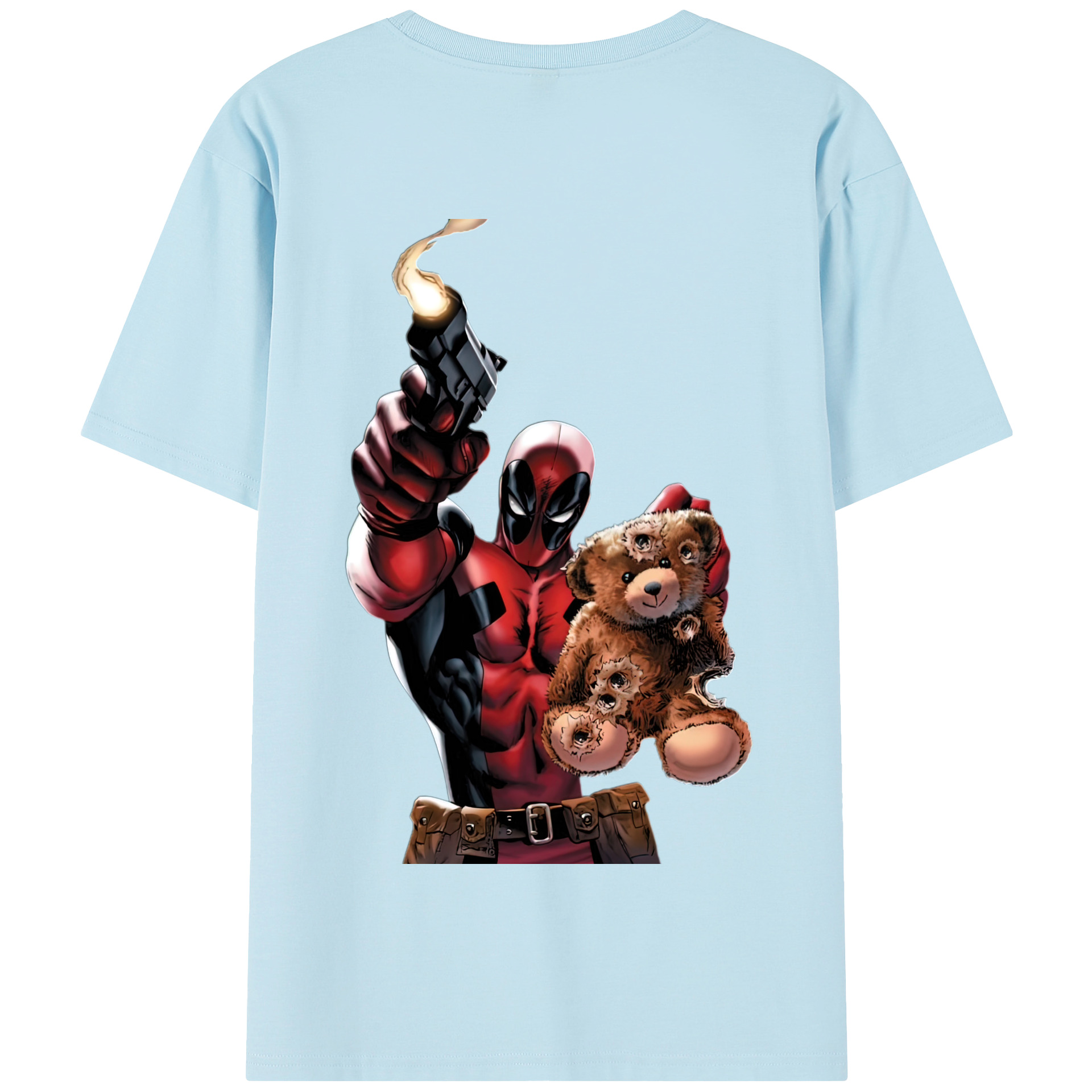 （画像用） Deadpool デッドプール 綿100％半袖Tシャツ（背面プリント）